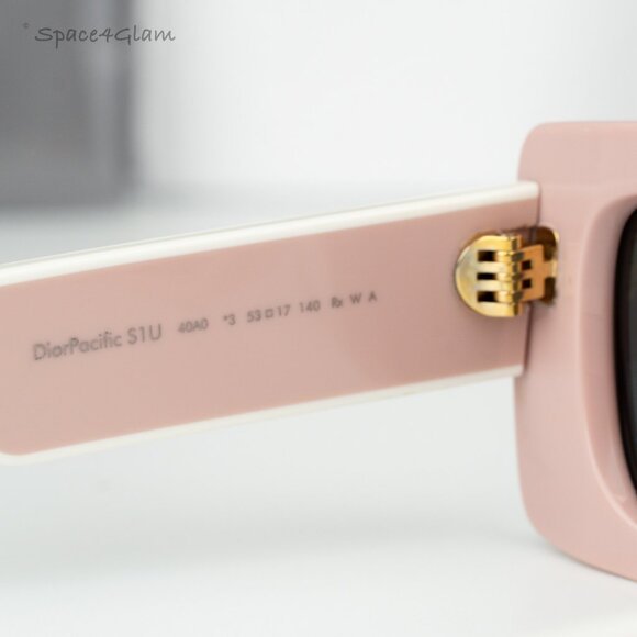 Dior Women Sunglasses Pink White Rectangle DIORPACIFIC S1U 40A0 NEW AUTHENTIC main image 8